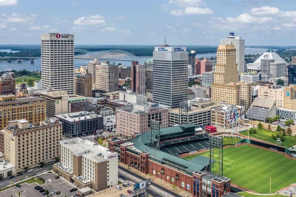 Greater Memphis aerial view.