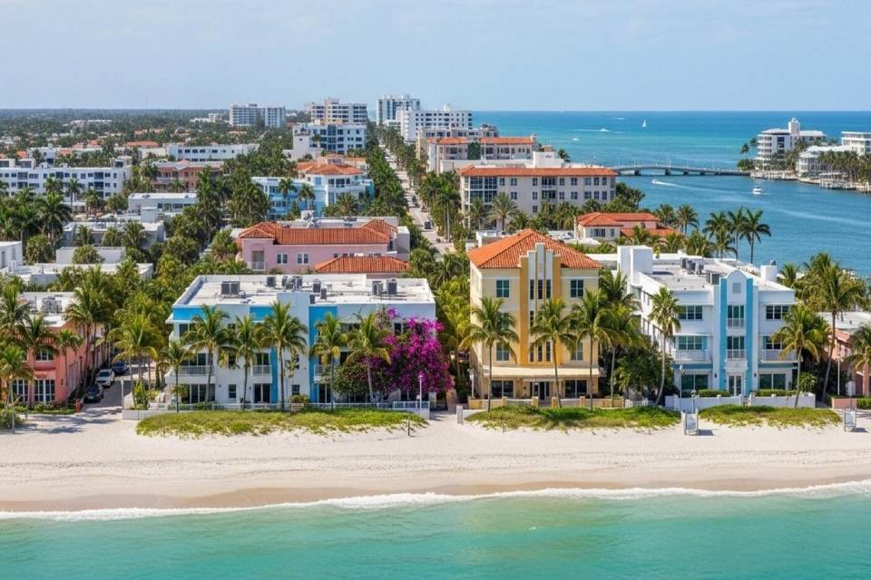 Boca Delray aerial view.