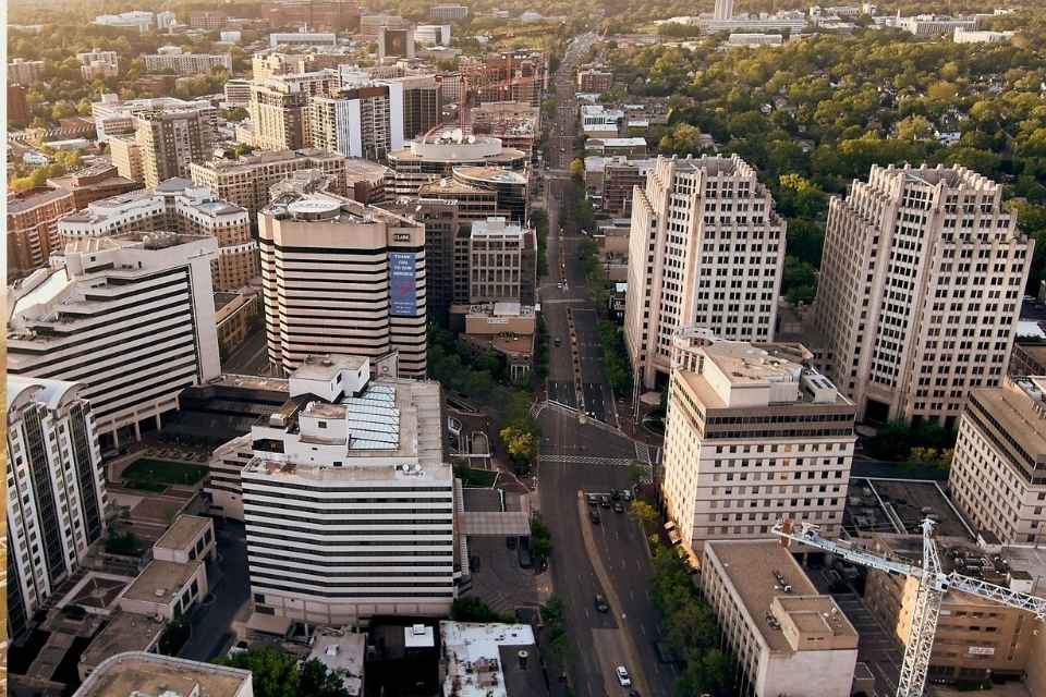 Aerial view of Denver Metro.