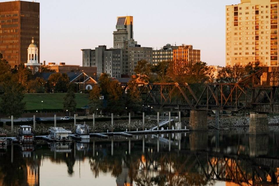 Greater Augusta aerial view.