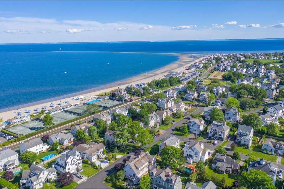 Lower Fairfield County aerial view.