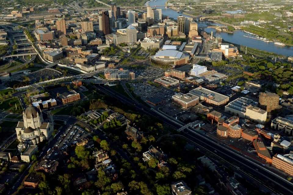 Minneapolis West Metro aerial view.