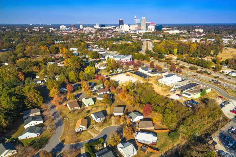 Raleigh Southwest aerial view.